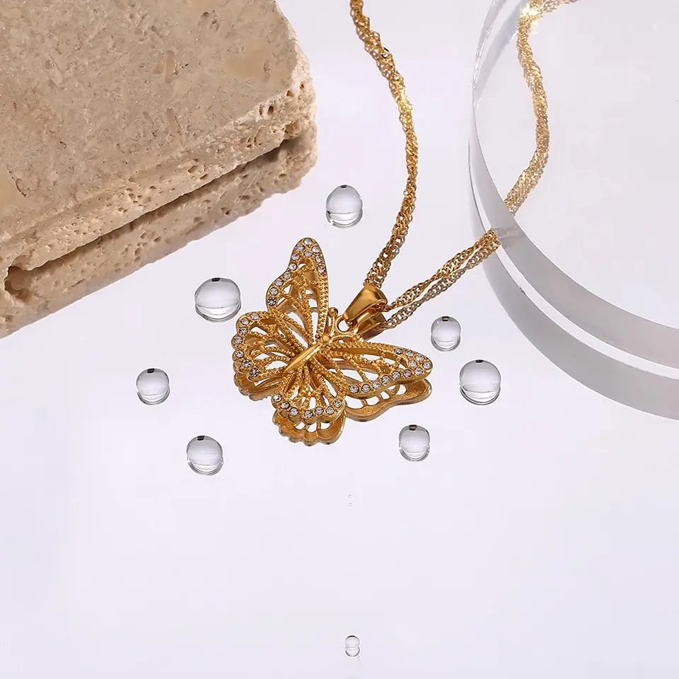 Butterfly Pendant Necklaces