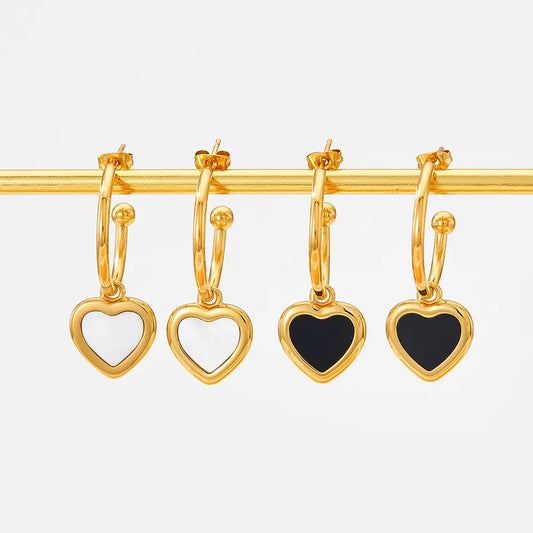 Women's Drip CC Heart Earrings