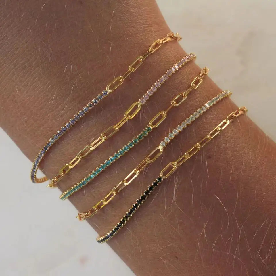 Stitching Paper Clip Bracelet