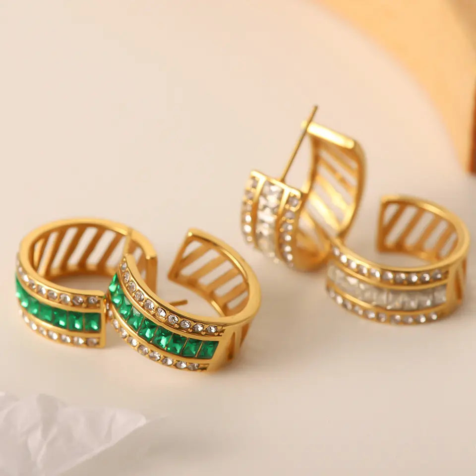 Square Hollow Out Shape Earrings