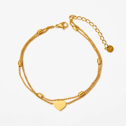 Retro Heart Shape Bohemian Bracelet - Gold