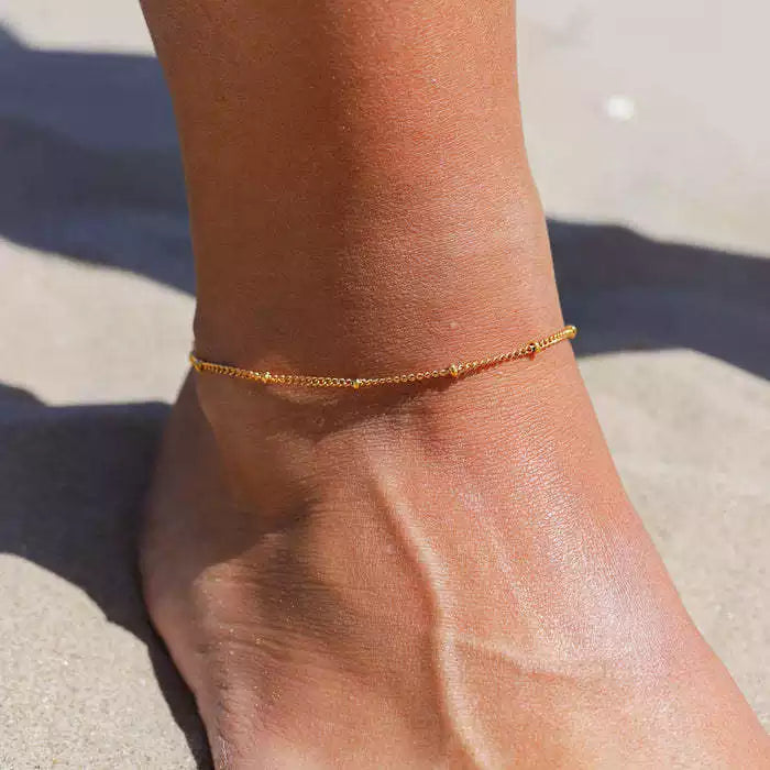 Snake Chain Anklet - Gold