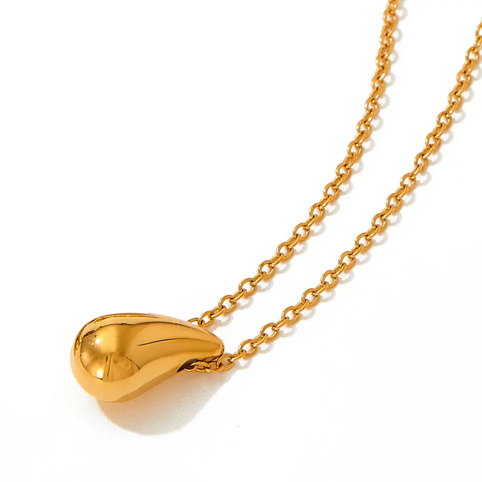 Waterdrop Pendant Necklace - Gold