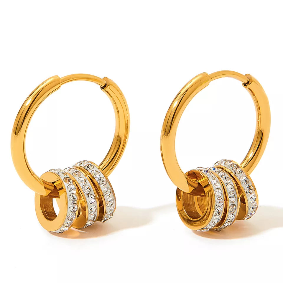 Multi-circle Earrings - Gold