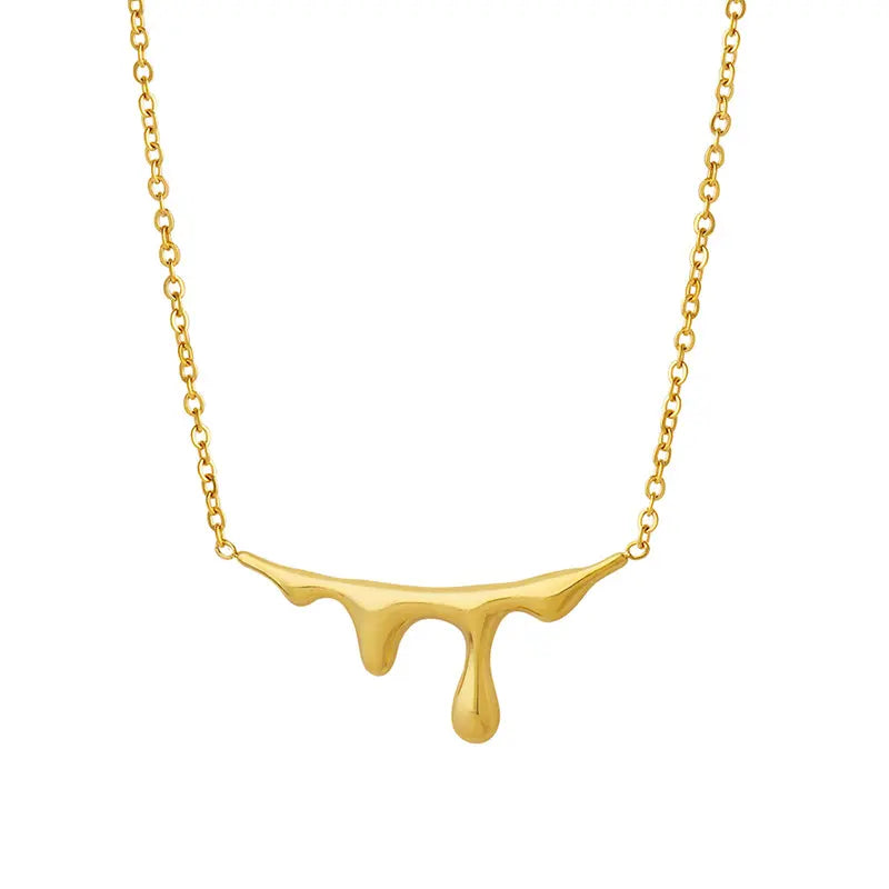 Geometric Creative Irregular Pendant Necklace - Gold