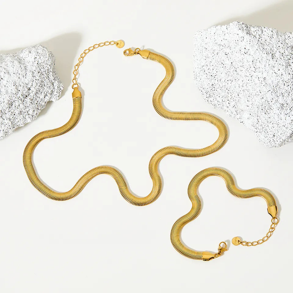 Stackable Bone Chain Necklace - Gold