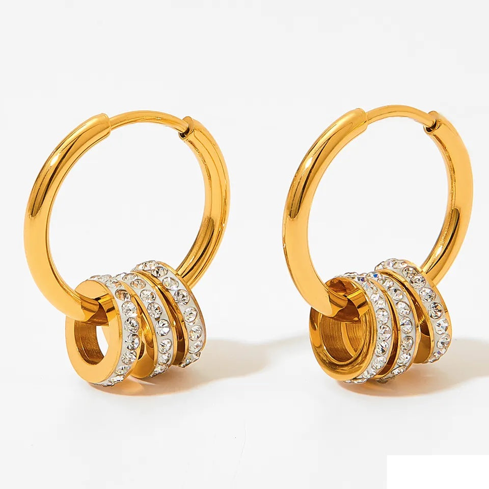 Multi-circle Earrings - Gold