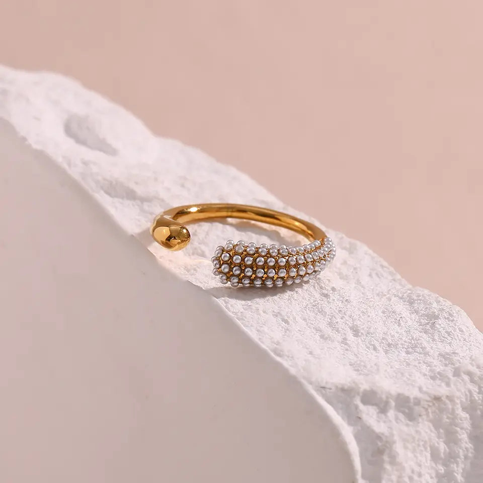 Cz Diamond Finger Ring - Gold